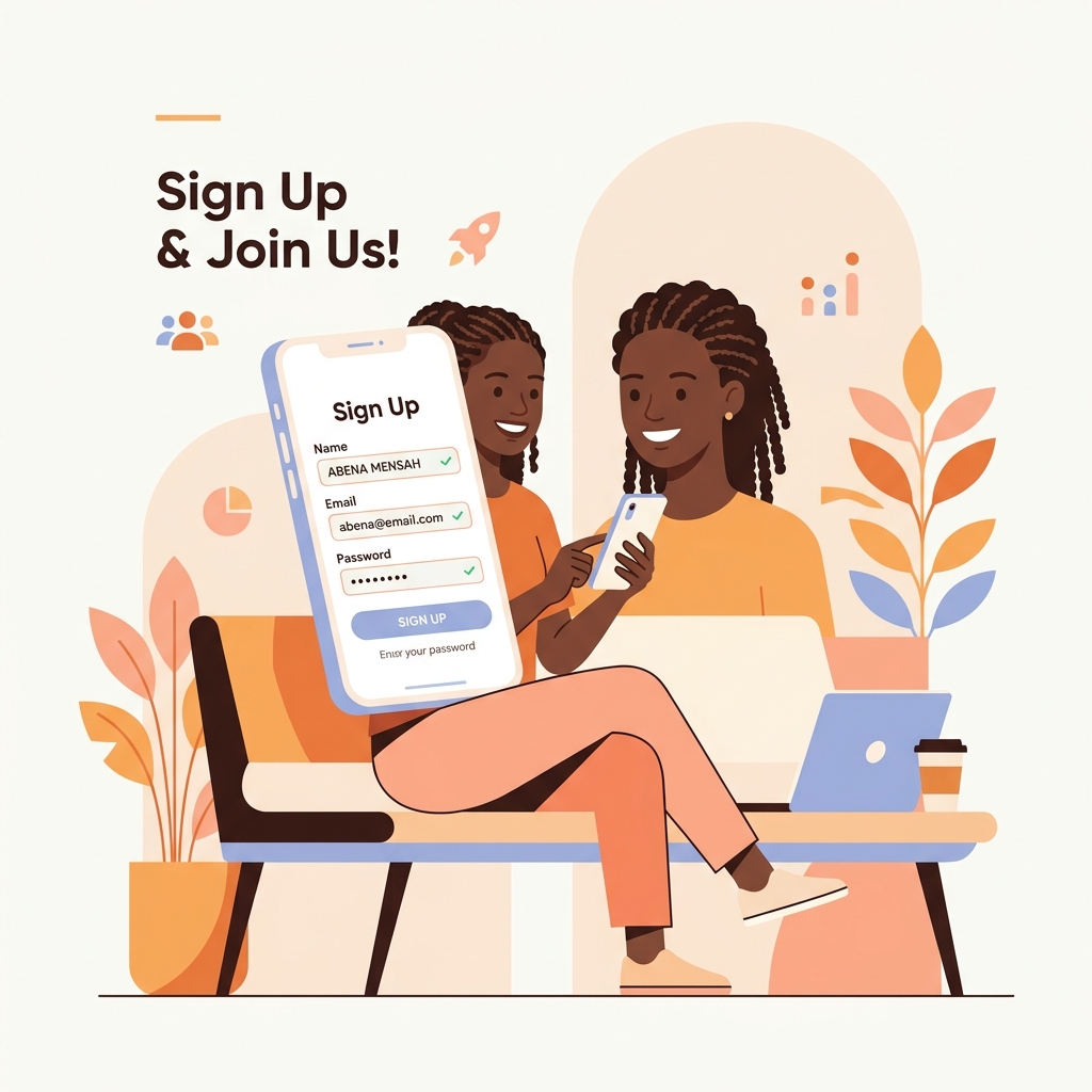 Person registering for an account
