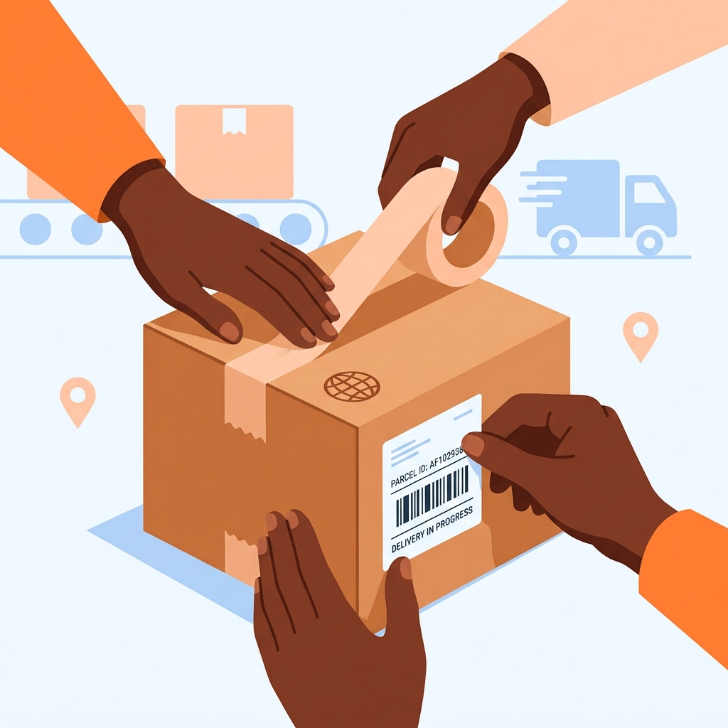 Person sending a package
